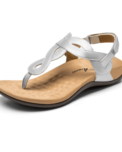 OLANE Stylish T-Strap Arch Support Sandal Blue35/5Women's Shoes