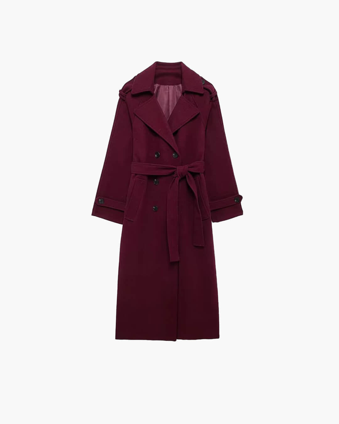 OLANE Stylish V-Neck Autumn Winter Coat BlackSWomen's Coats & Jackets