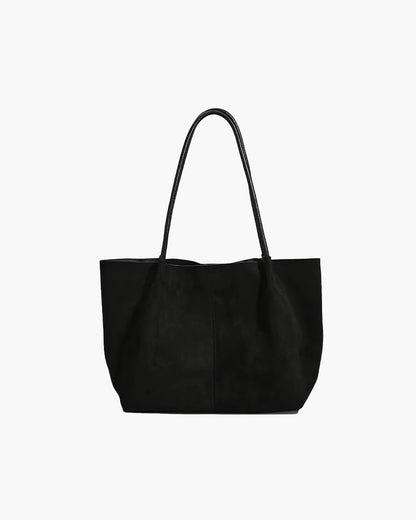 OLANE Suede Tote Bag with Pouch BlackWomen's Bags