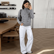 Turtleneck Zip Knit Cardigan