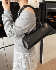 Borsa baguette in similpelle vintage