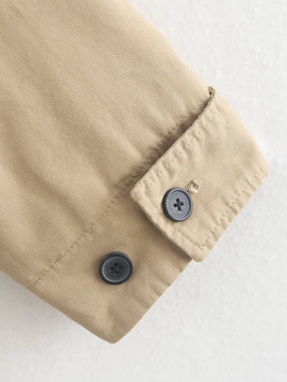 OLANE Vintage Long Utility Canvas Jacket BeigeMWomen's Coats & Jackets