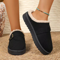 Warm Faux Fur Lined Suede Clogs