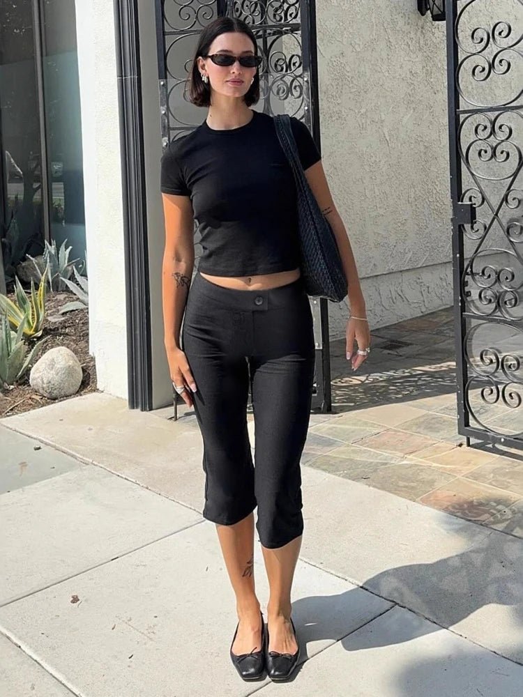 OLANE Zofia Black Capri Pants SPants