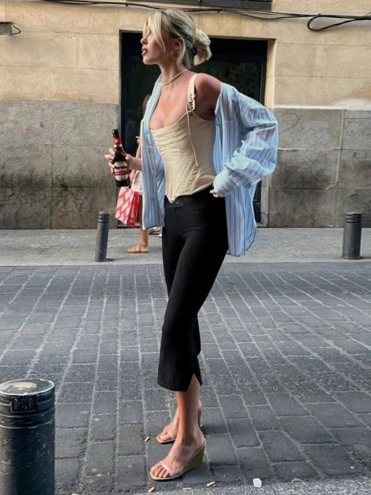 OLANE Zofia Black Capri Pants SPants