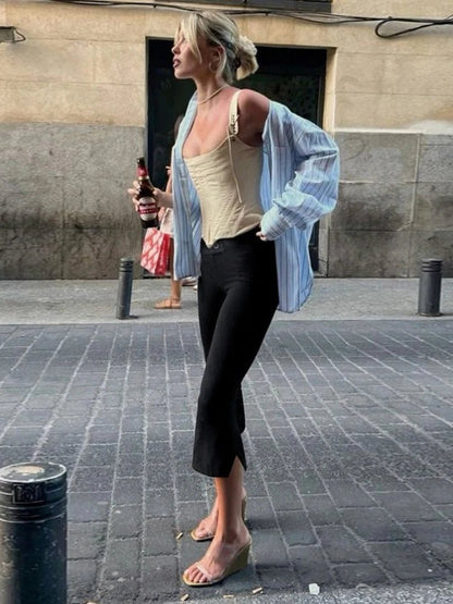 OLANE Zofia Black Capri Pants SPants