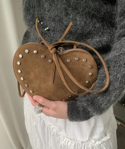 Sac bandoulière vintage en suédine synthétique