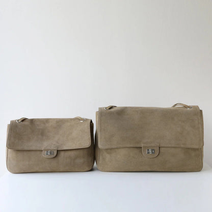 Frosted Cowhide Retro Tote Bag