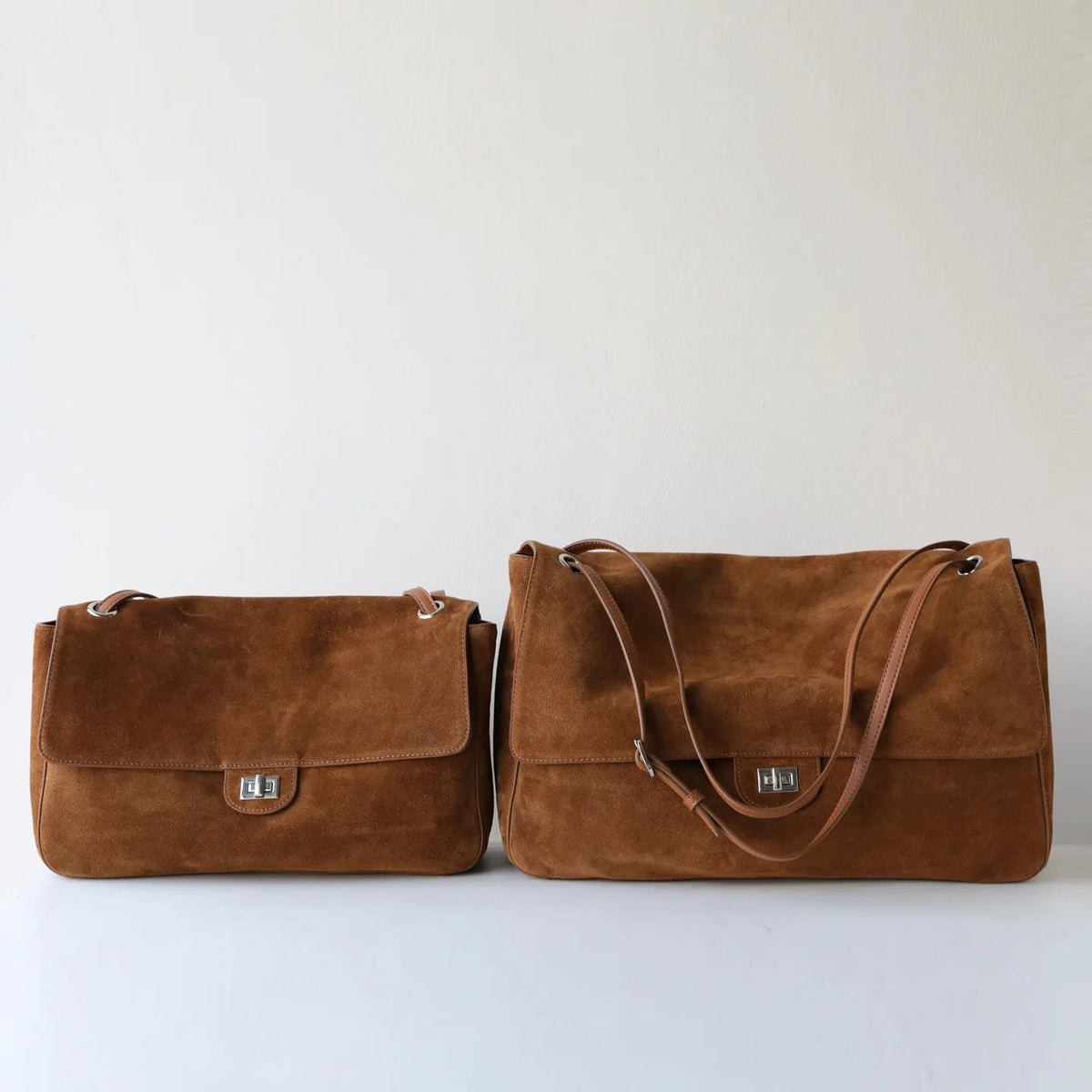 Frosted Cowhide Retro Tote Bag