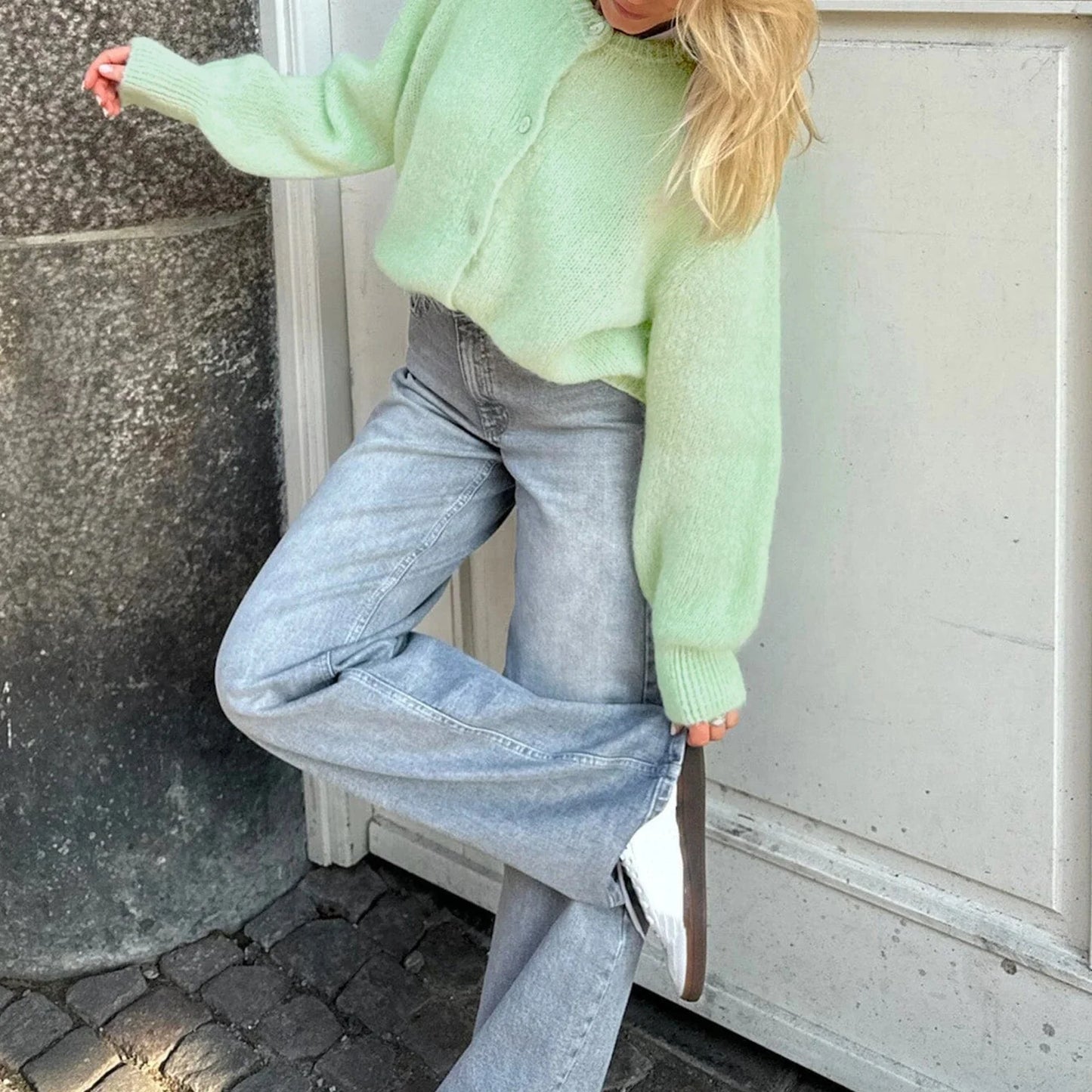 Oversized Fuzzy Knit Cardigan