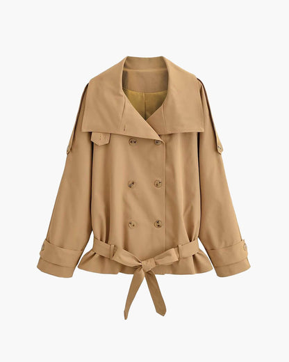 Giacca Trench Utility con Collo Alto