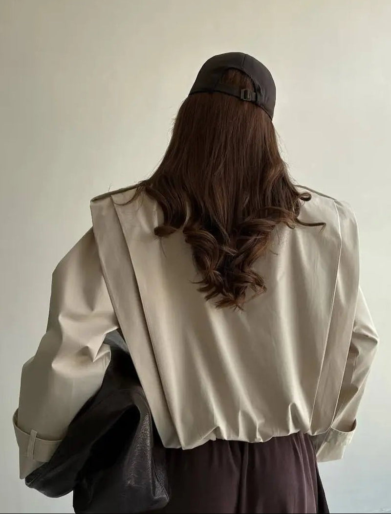 Sandra Faltiger Trenchcoat mit hohem Kragen