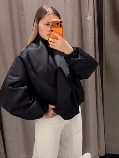 Oversized Gepolsterte Bomberjacke