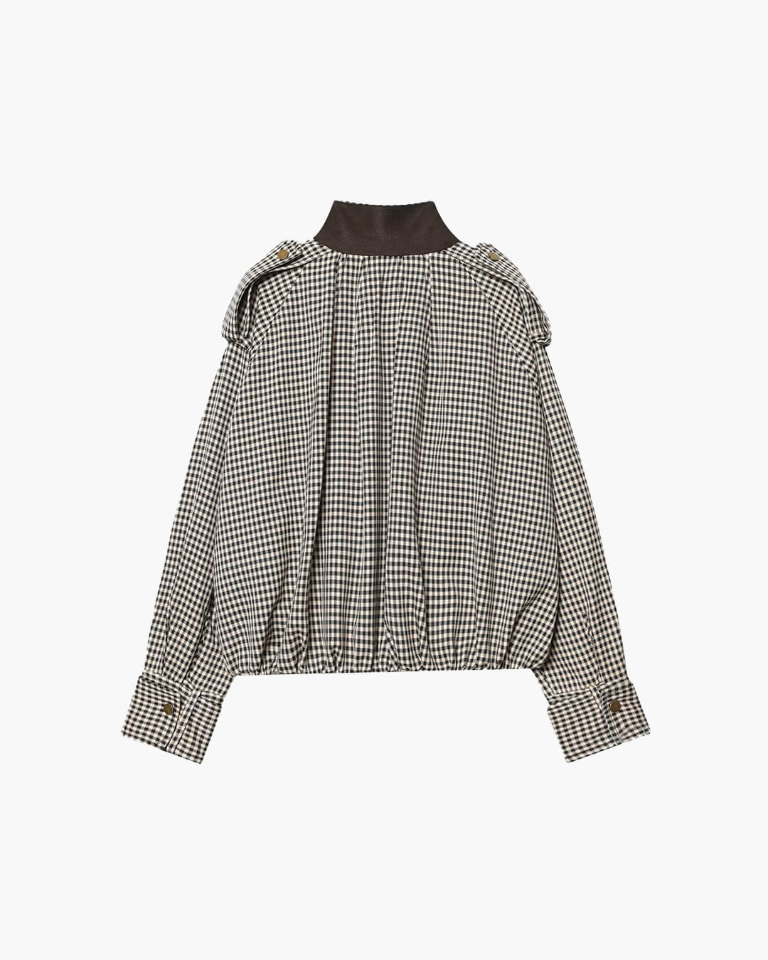 Stylische Stehkragen Karo-Bomberjacke