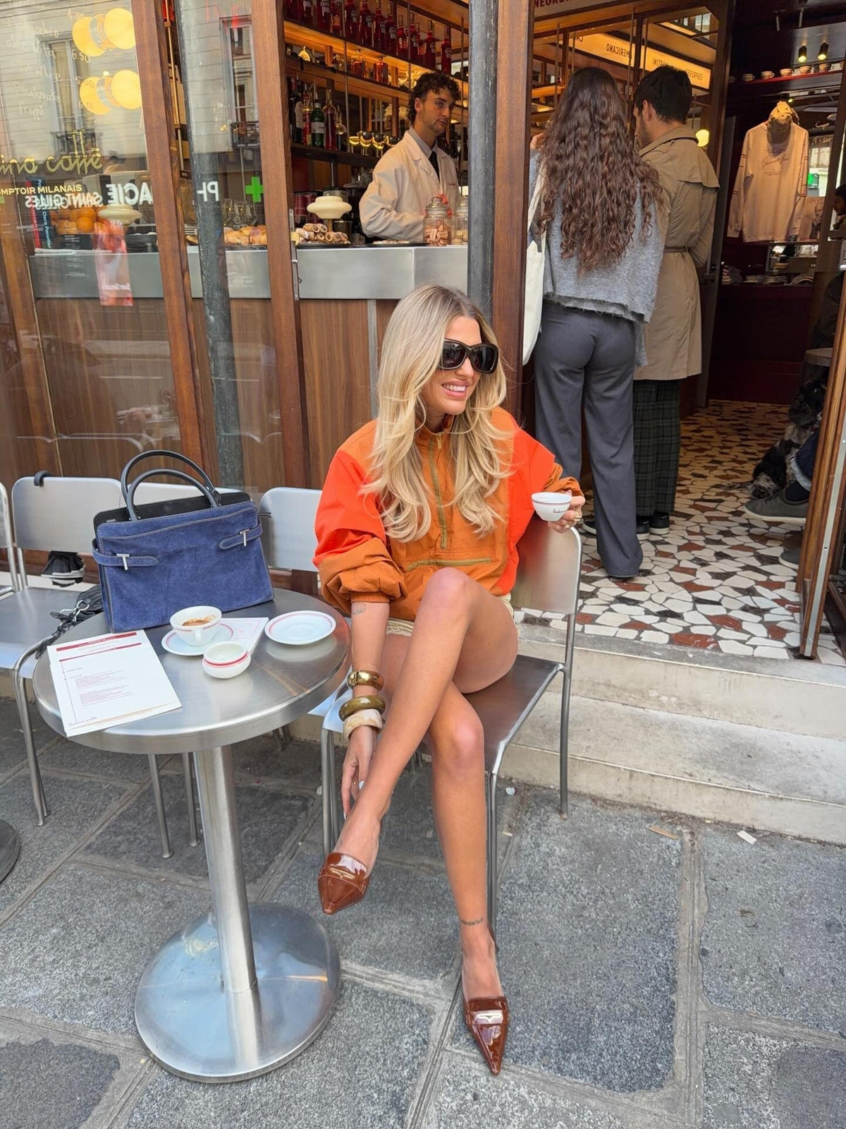 Kate giacca antivento mezza-zip colorblock