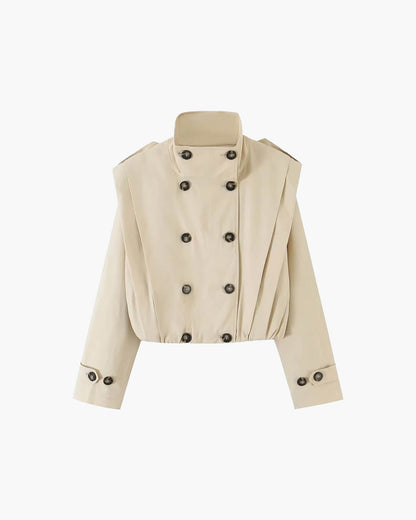 Sandra Faltiger Trenchcoat mit hohem Kragen