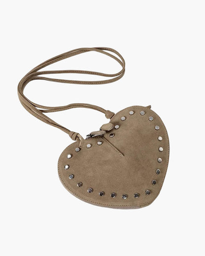 Sac bandoulière vintage en suédine synthétique