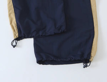 Patchwork High Neck Tracksuit Set