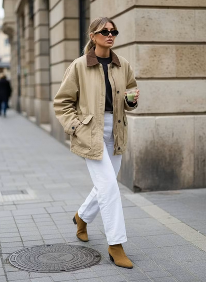 Vintage Long Utility Canvas Jacket