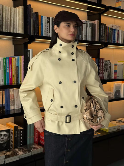 Trench Sartoriale con Colletto alla Coreana
